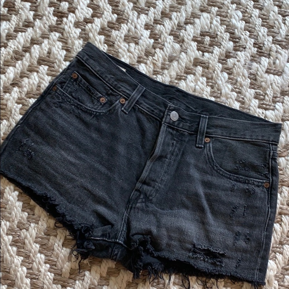 Levi black 501 shorts